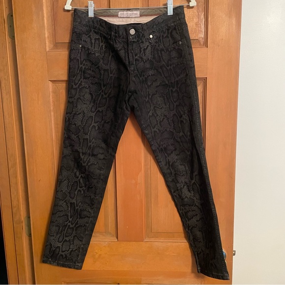 Stella McCartney python snakeskin print skinny ankle jeans Size 27 - Picture 2 of 10
